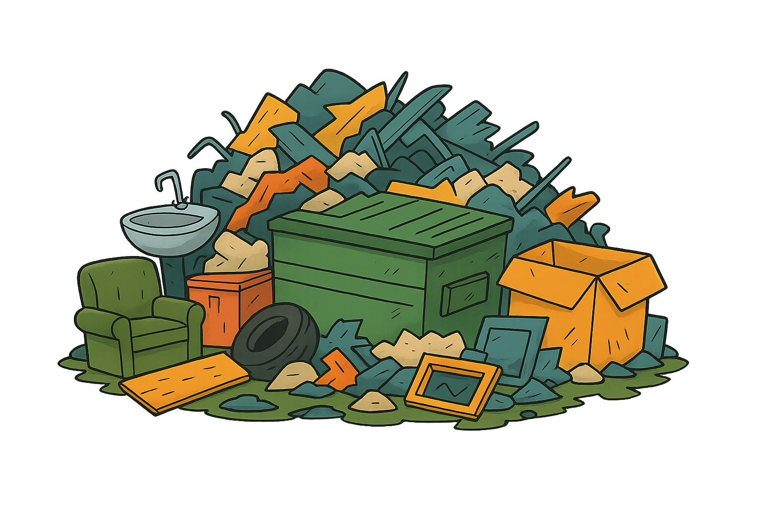Trash Pile Image trash pile, haul your junk, we will take your junk!